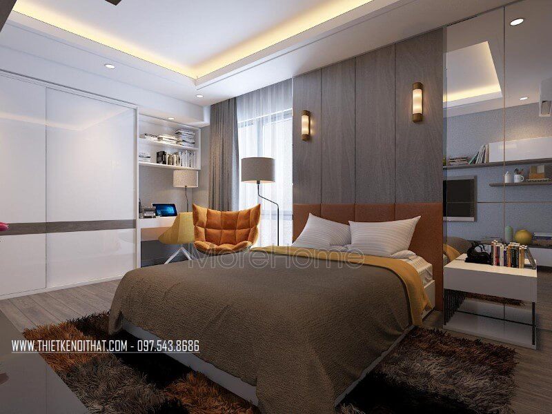 Trang trí nội thất phòng ngủ chung cư nhẹ nhàng, thanh thoát hơn với chất liệu gỗ công nghiệp An Cường cao cấp
