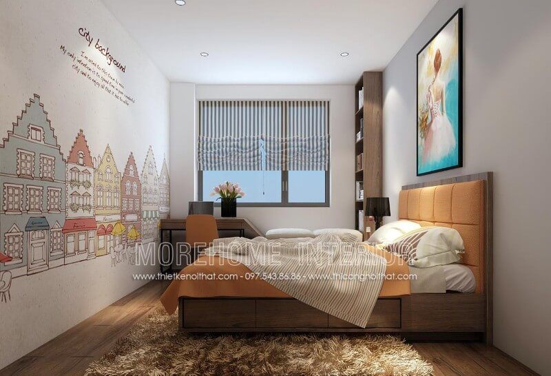 Thiết kế nội thất thông minh, tích hợp của nhiều công năng sử dụng như: giường ngủ, hộ tủ đựng đồ... Đây được coi là xu hướng ưa chuộng của rất nhiều khách hàng hiện nay