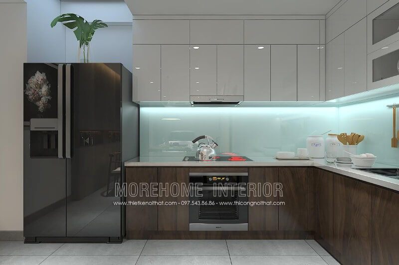 Mẫu tủ bếp gỗ An Cường rất phù hợp với điều kiện kinh tế của nhiều hộ gia đình người Việt. Liên hệ Morehome để được báo giá và sản xuất theo yêu cầu của bạn nhé