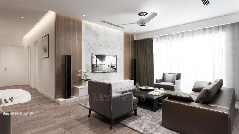 Với diện tích hạn chế của những căn hộ chung cư, việc lựa chọn mẫu kệ ti vi đẹp nhẹ nhàng, đơn giản giúp cho không gian thêm rộng và thoáng hơn