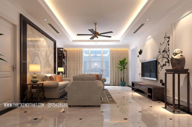 Nội thất phòng khách chung cư được làm từ gỗ tự nhiên luôn có vẻ đẹp mộc mạc, đơn giản nhưng lại làm mê mẩn bất cứ ai nhìn thấy dù chỉ là một lần