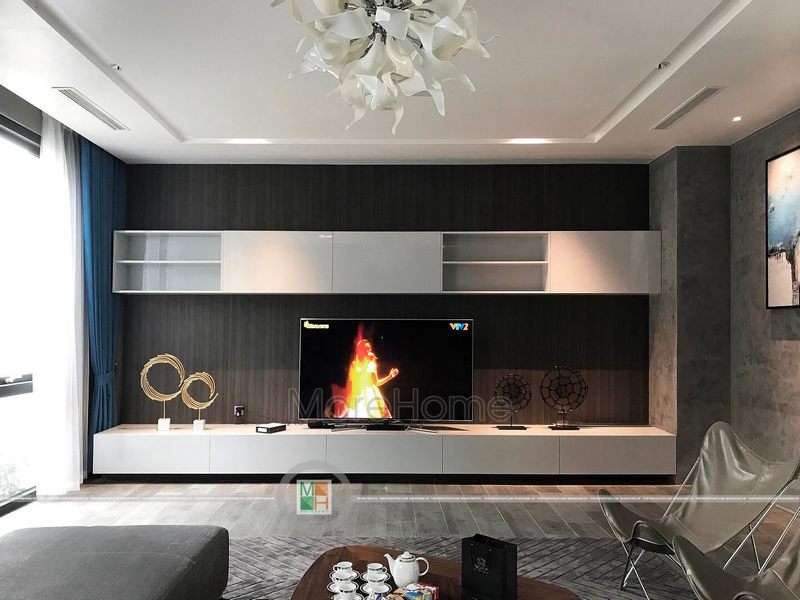 Thi công gạch lát nền giả gỗ sồi trắng cho biệt thự đẹp