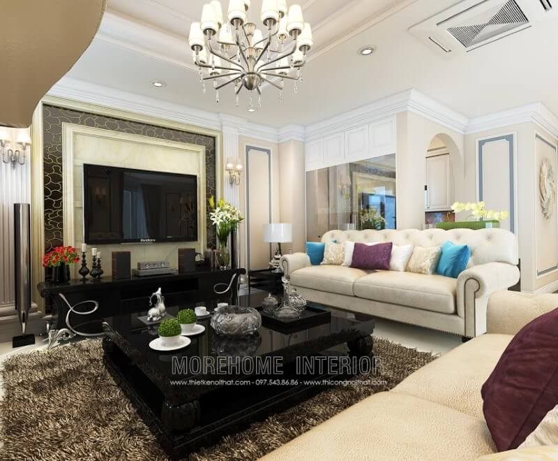 Với lối thiết kế mang phong cách tân cổ điển, điểm nhấn ở phần chân ghế thiết kế chân tròn kết hợp màu sơn đen huyền bí tạo nét sang trong cho không gian
