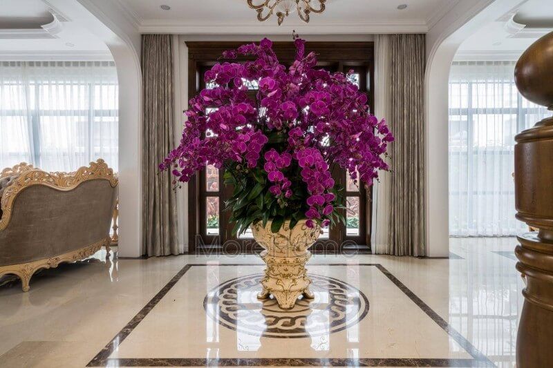 Thi công sảnh phòng khách biệt thự tân cổ điển vinhomes imperia Hải Phòng