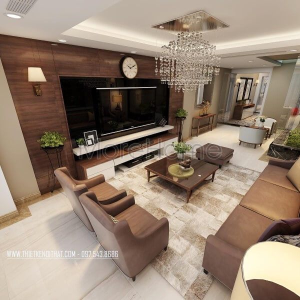 Sofa gỗ bọc da cao cấp với phong cách hiện đại và tông màu nâu sáng là một lựa chọn lý tưởng để trang trí phòng khách của bạn.